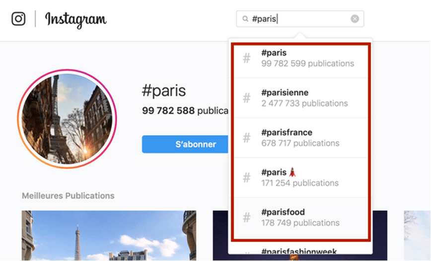 Trouver hashtags instagram - Logitourisme