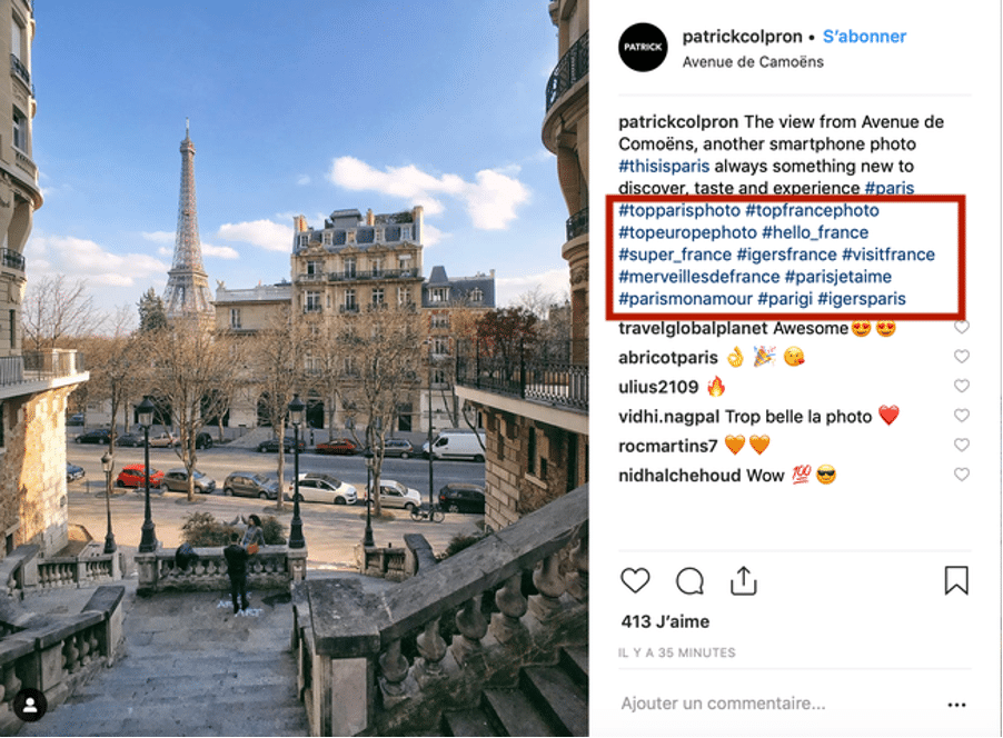 hashtags Insta - Logitourisme