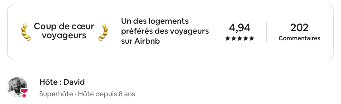 Coup de coeur voyageurs Airbnb